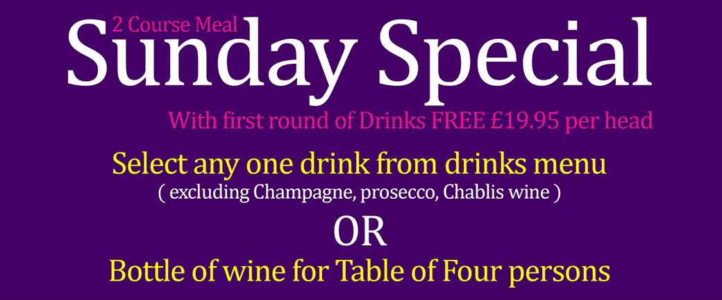 sunday special offer banner